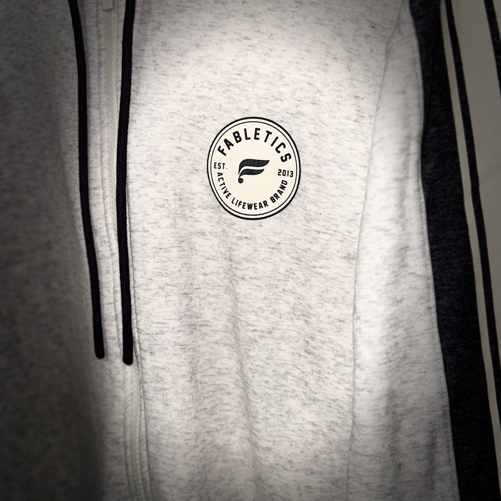 Fabletics Light Gray Cozy Fleece Hooded Onesie